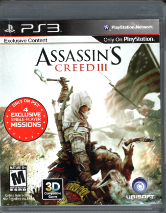 [即納]中古海外輸入Assasin’s Creed III [PS3]
