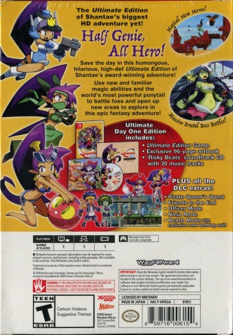 10ח\蕪(COA kĔ)Switch Shantae Half-GenieHero UltimateDayOneEdition