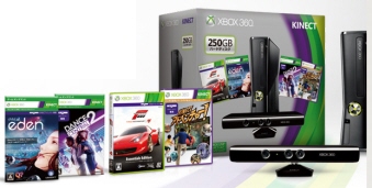 Xbox360 250GB+Kinect v~AZbg